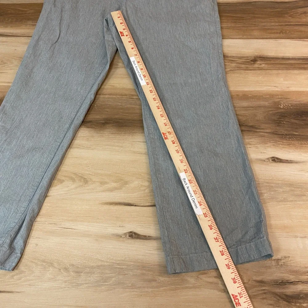 Banana Republic Kentfield Pants Mens 35 x 30 Gray Cotton Blend Casual Straight